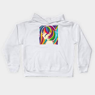 colorful girl #3 Kids Hoodie